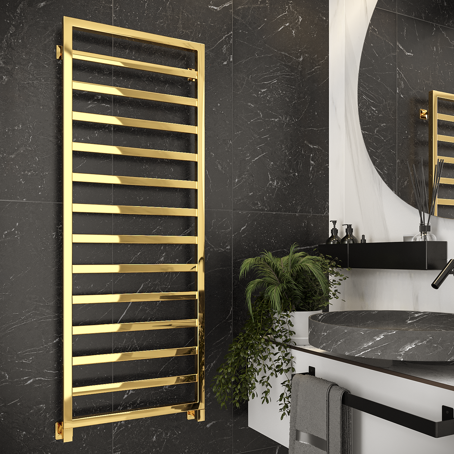полотенцесушитель водяной stinox bergamo 50x140 золото глянец