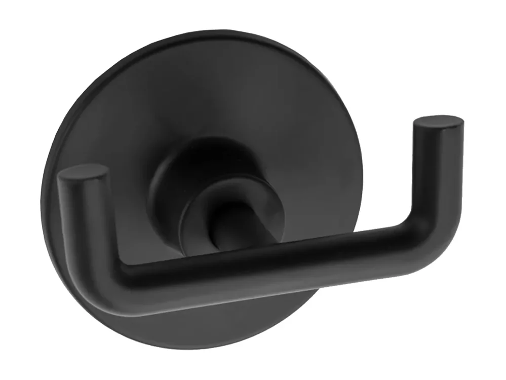 крючок двойной rea black matt 77015 черный матовый