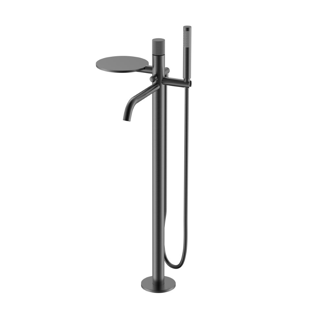 смеситель для ванны boheme stick linea gun metal матовая оружейная сталь