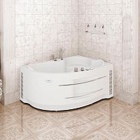 акриловая ванна radomir vannesa massage ирма 169х110, с каркасом, экраном и полотенцедержателем, баланс, r