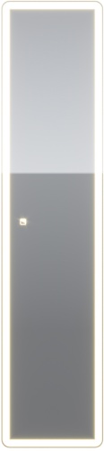 шкаф-пенал dreja point 40 c подсветкой белый/зеркальный фото 4