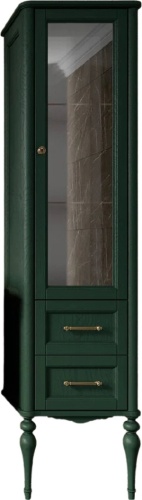 шкаф-пенал valenhouse эстетика r, зеленый, ручки золото фото 3