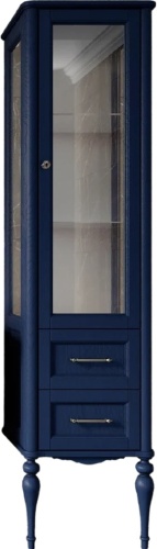 шкаф-пенал valenhouse эстетика r, витрина, синий, ручки хром фото 3