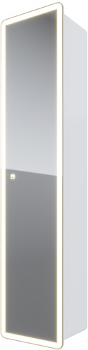 шкаф-пенал dreja point 40 c подсветкой белый/зеркальный фото 6