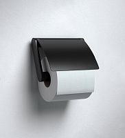 держатель туалетной бумаги keuco plan 14960370000 с крышкой, черный