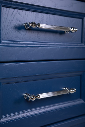 шкаф-пенал valenhouse эстетика l, витрина, синий, ручки хром фото 3