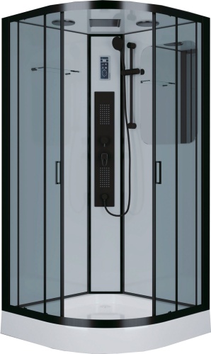 душевая кабина niagara premium ng-6901-01g black 90х90х210 черная фото 3