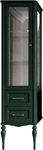 шкаф-пенал valenhouse эстетика l, витрина, зеленый, ручки золото фото 3