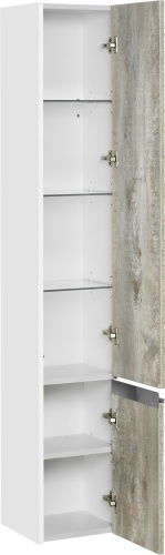 шкаф-пенал aquaton капри r, бетон пайн