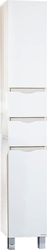 шкаф-пенал бриклаер токио 32 светлая лиственница, белый глянец фото 4