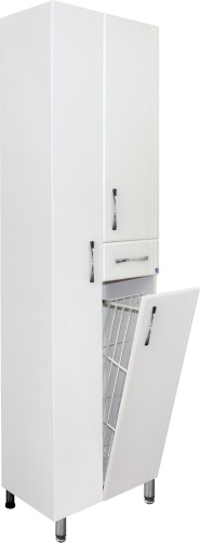 шкаф-пенал style line эко стандарт 54 с бельевой корзиной, белый фото 4
