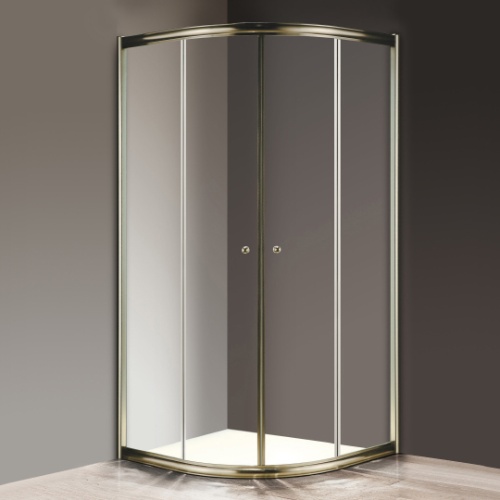 душевой уголок cezares giubileo-r2-90 прозрачное стекло, бронза