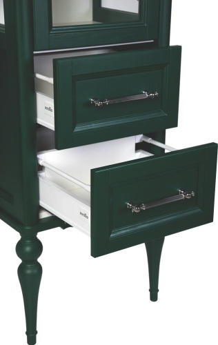 шкаф-пенал valenhouse эстетика r, витрина, зеленый, ручки хром фото 3