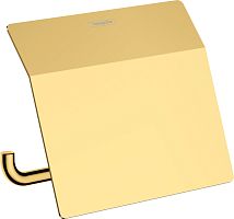 держатель туалетной бумаги hansgrohe addstoris 41753990 полированное золото
