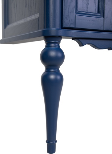 шкаф-пенал valenhouse эстетика r, витрина, синий, ручки бронза фото 2