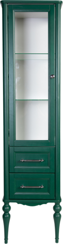шкаф-пенал valenhouse эстетика l, витрина, зеленый, ручки хром фото 5