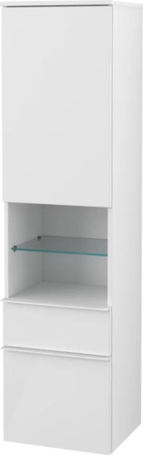 шкаф-пенал villeroy & boch venticello a95212 r, glossy white, с белами  ручками