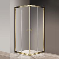 душевой уголок cezares giubileo-a-2-90 прозрачное стекло, золото