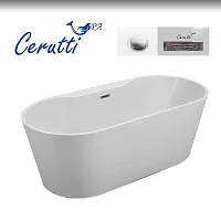 ванна акриловая ceruttispa martigiano w 170x80 белый глянец