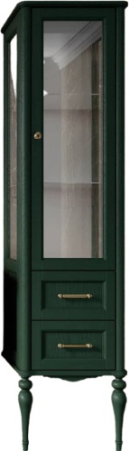шкаф-пенал valenhouse эстетика r, витрина, зеленый, ручки золото фото 3